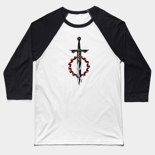 Celtic Blade Baseball T-Shirt by Indi Martin